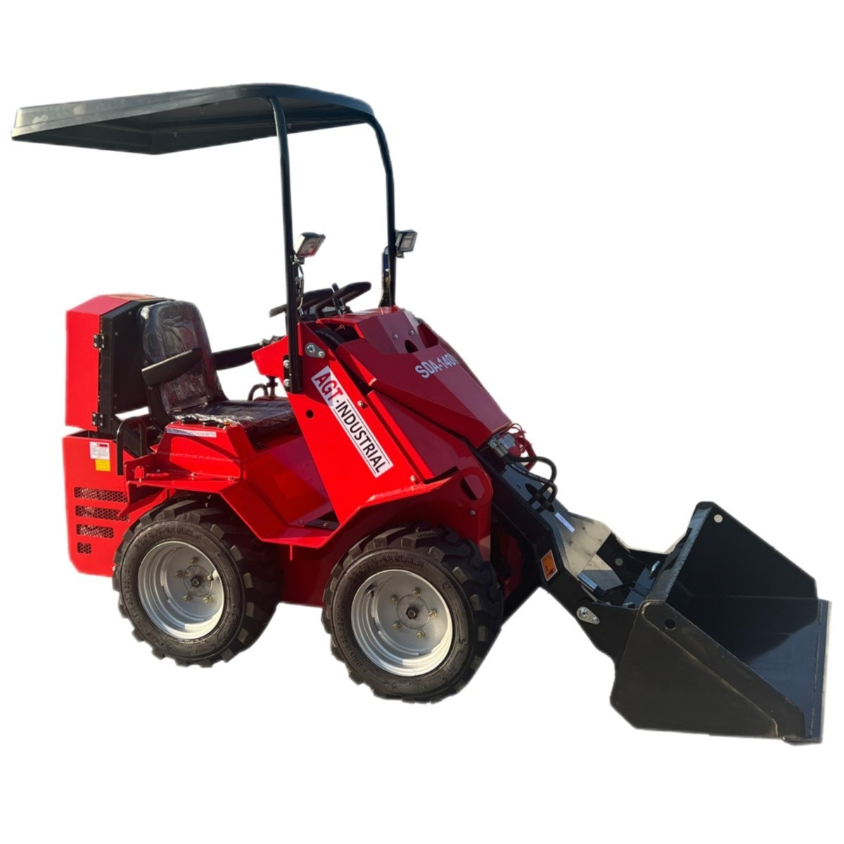 Agrotk Mini Skid Steer 0.8Ton Compact Wheel Loader Ride-on RATO Engine For Farms