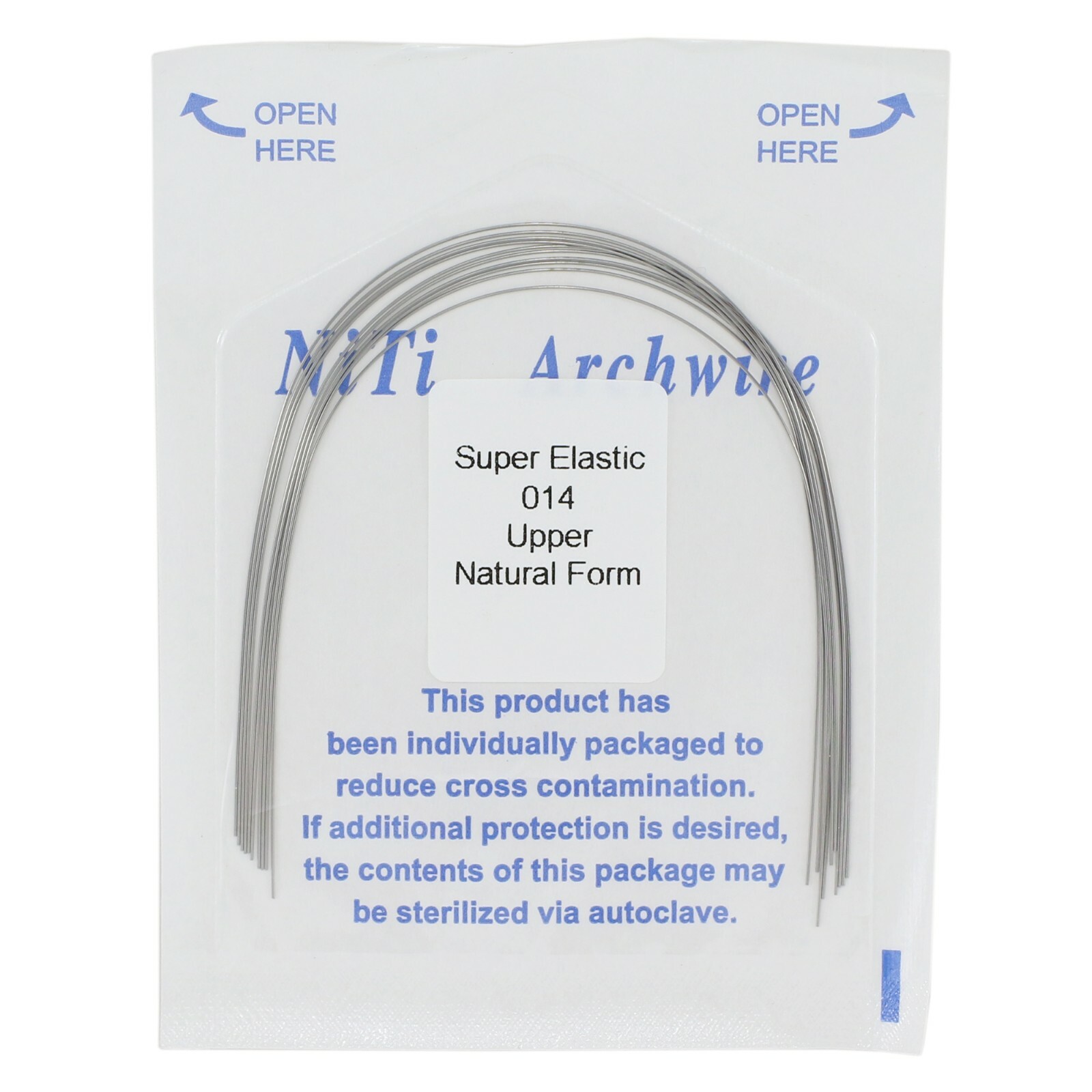 Dental Orthodontic Niti Super Elastic Arch Wires Round Rectangular Ovoid Natural