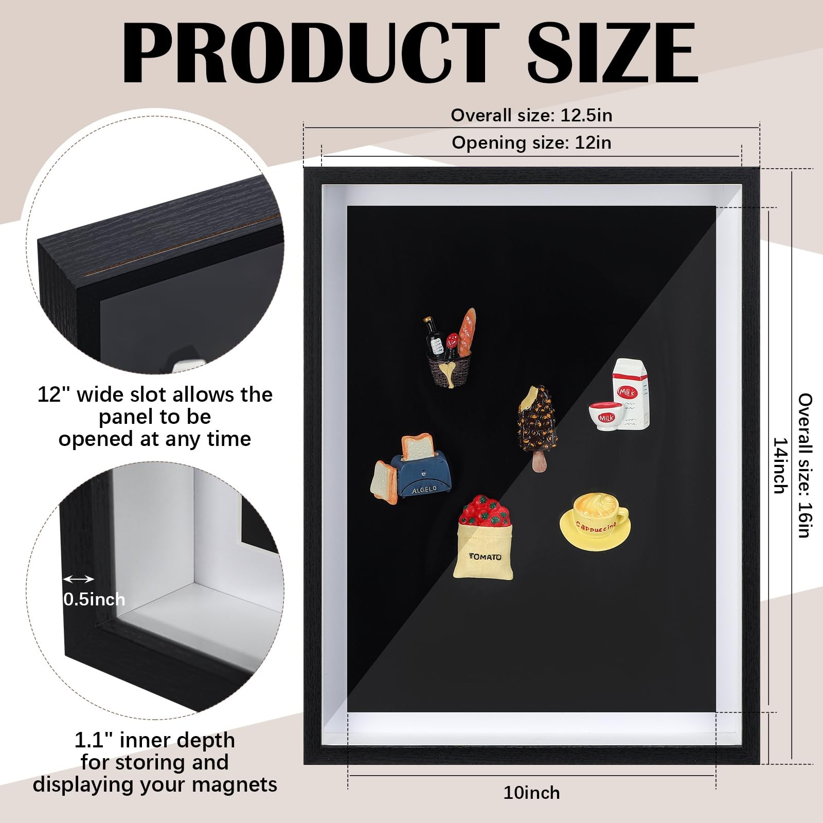 Vicenpal 2 Pcs Large Magnetic Board 16 X 12 Magnet Display Board Removable