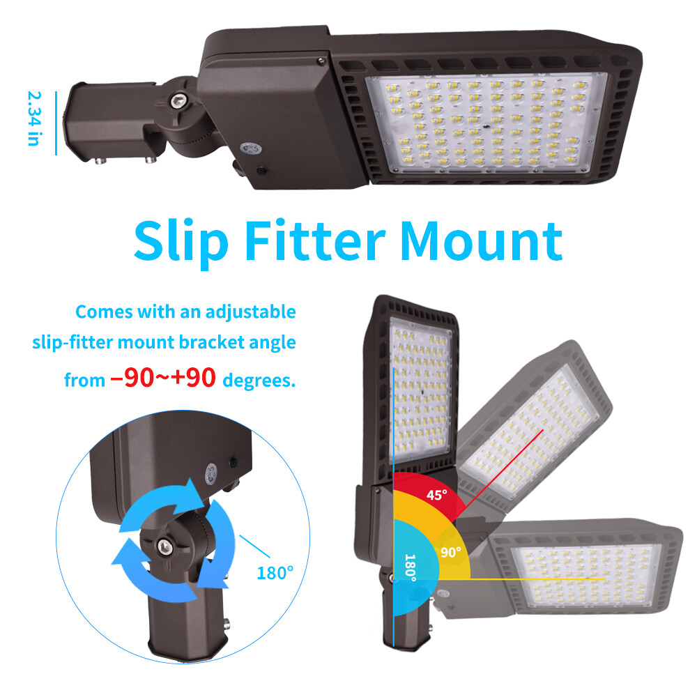 4-Pack 300w LED Parking Lot Lights with Photocell Outdoor Commercial Area Lights