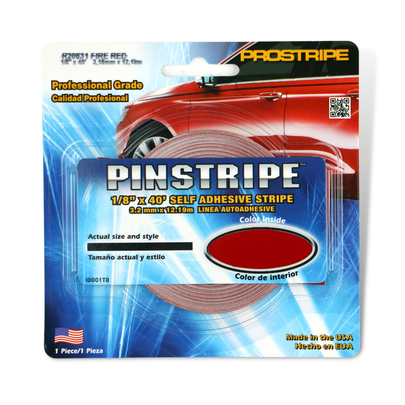 Sharpline Prostripe Pinstriping Tape: 1/8 in. x 40 ft. (Fire Red)