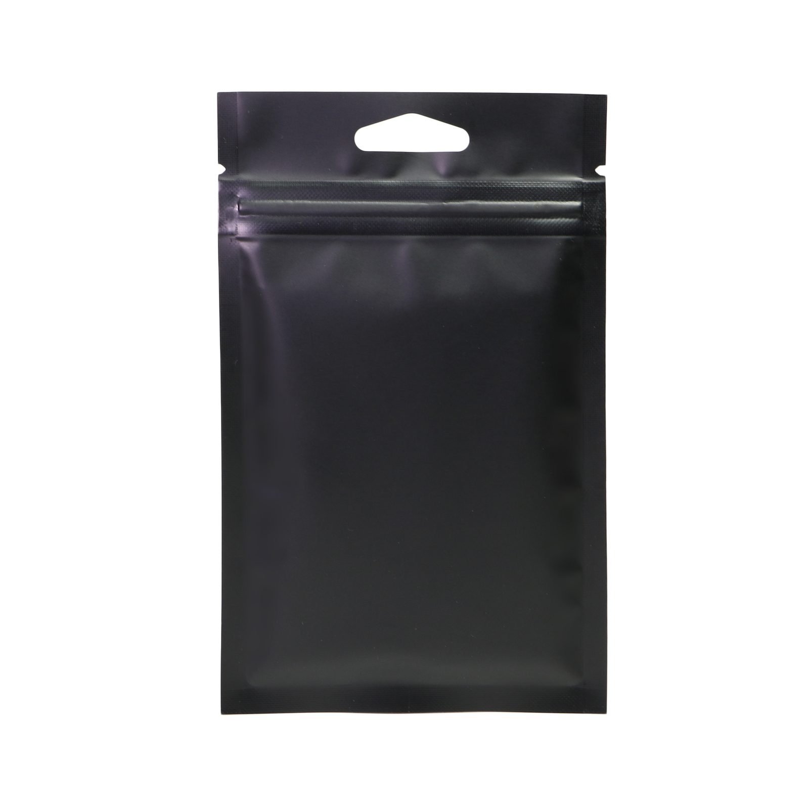 100x Gloss Clear Front & Matte Black Back Zip Bags w/ Hang Hole 9x16cm 3.5x6in
