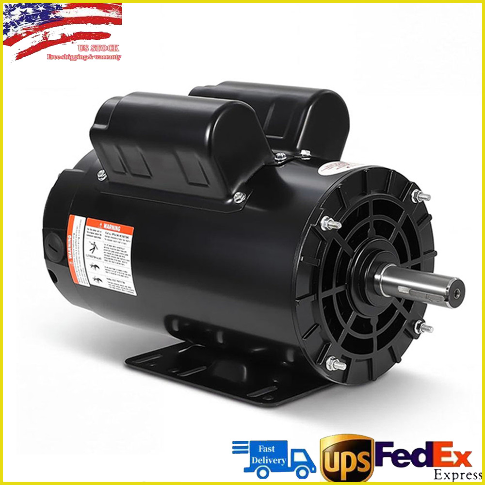 5HP SPL Air Compressor Electric Motor 17.6Amps 56 Frame 3450RPM 7/8“ Keyed Shaft