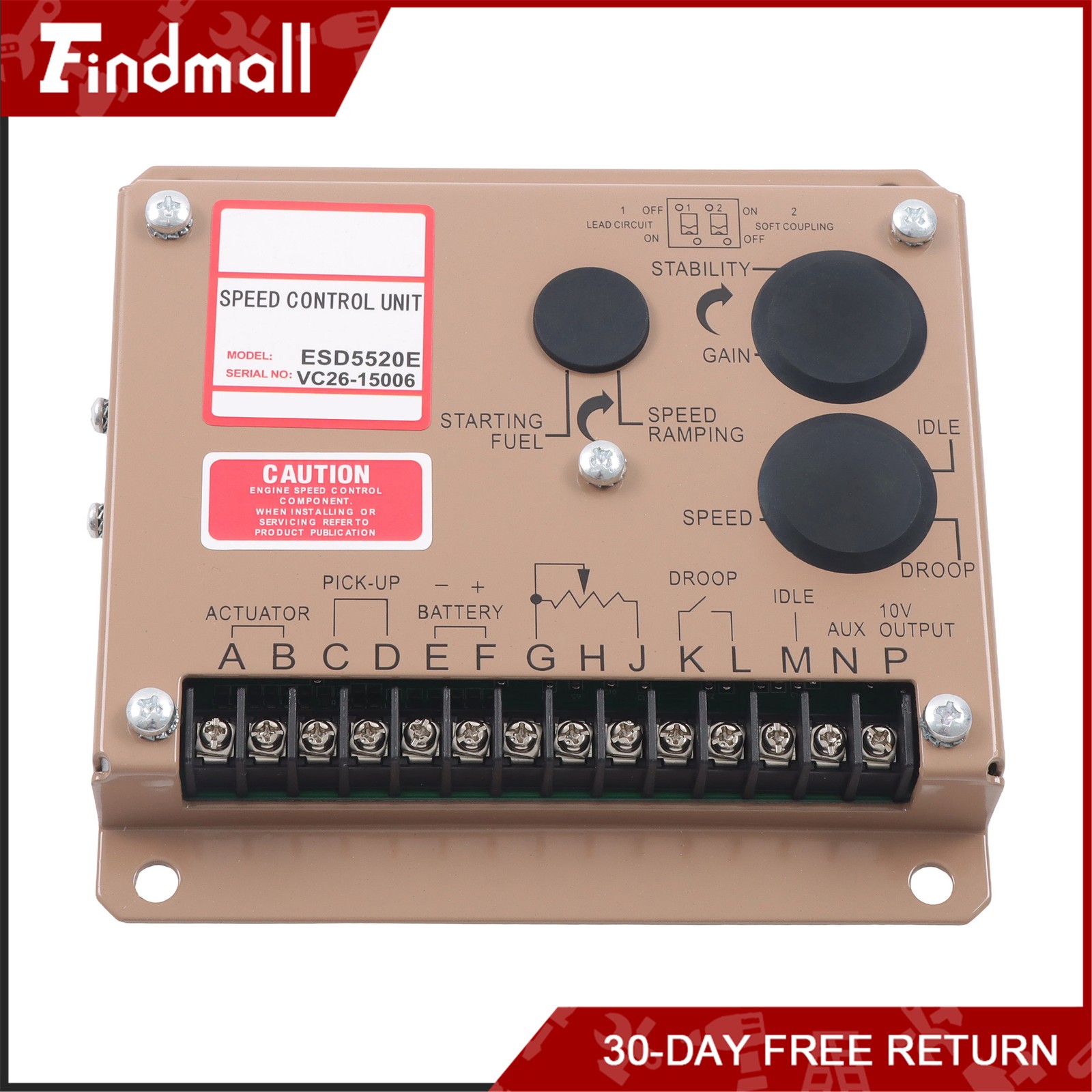 Findmall ESD5520E Governor Speed Control Unit for Diesel Generator Set