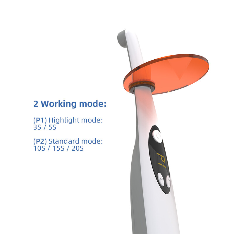 Dental Wireless Cordless LED Cure Curing Light Lamp 2200mw 1 Second Resin Cure