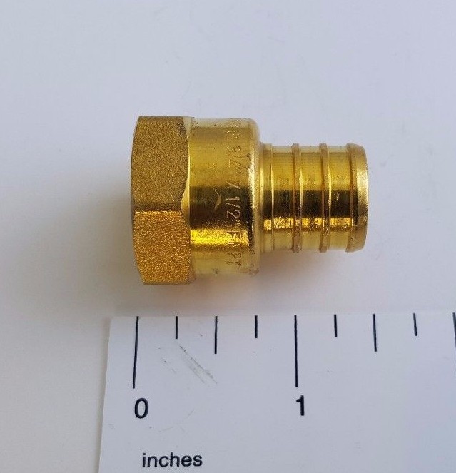 10) 3/4″ PEX X 1/2″ FEMALE NPT THREADED ADAPTER BRASS CRIMP FITTINGS LEAD FREE