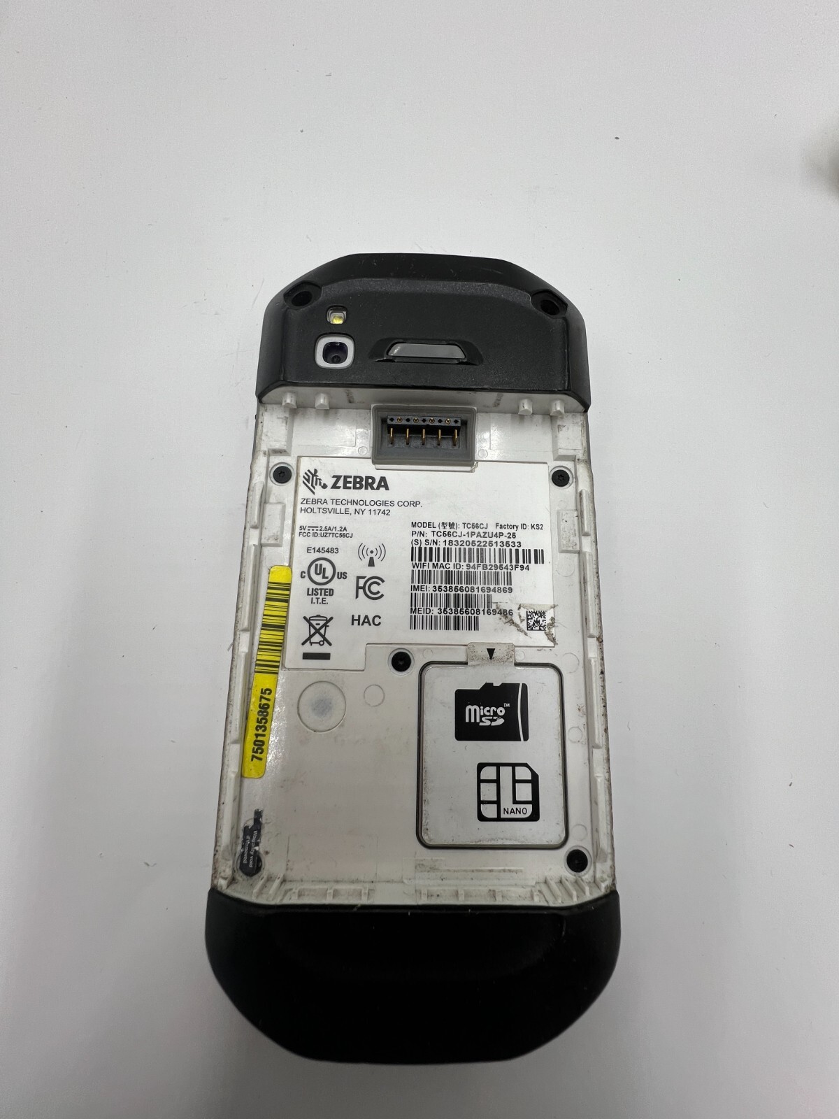 Zebra Handheld Computer Barcode Scanner TC56CJ TC56CJ-1PAZU4P-25 – BROKEN