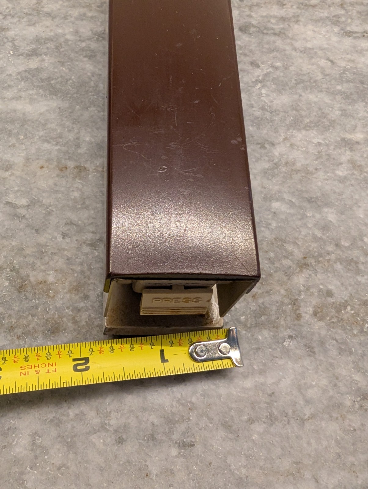 Vtg. Stapler ACCO 30 Brown Beige Metal 7″ Office Desk MCM Made in USA