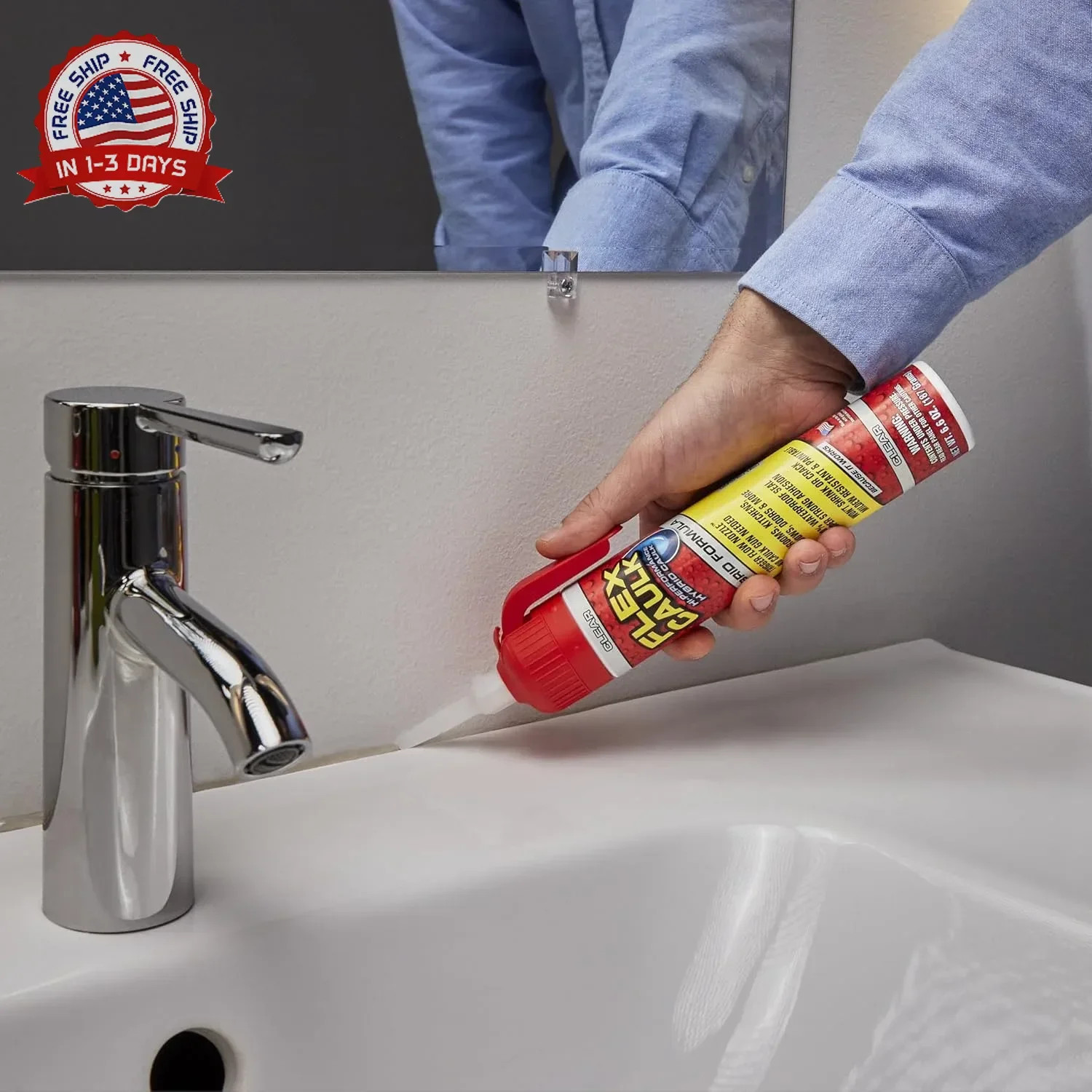 Flex Caulk, Waterproof & Weatherproof Hybrid Polymer Sealant, Strong, Paintable,