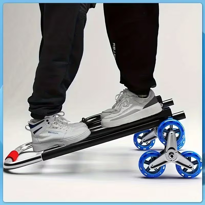 Heavy-Duty Folding Hand Truck with Adjustable Straps, Stair-Climbing Wheels