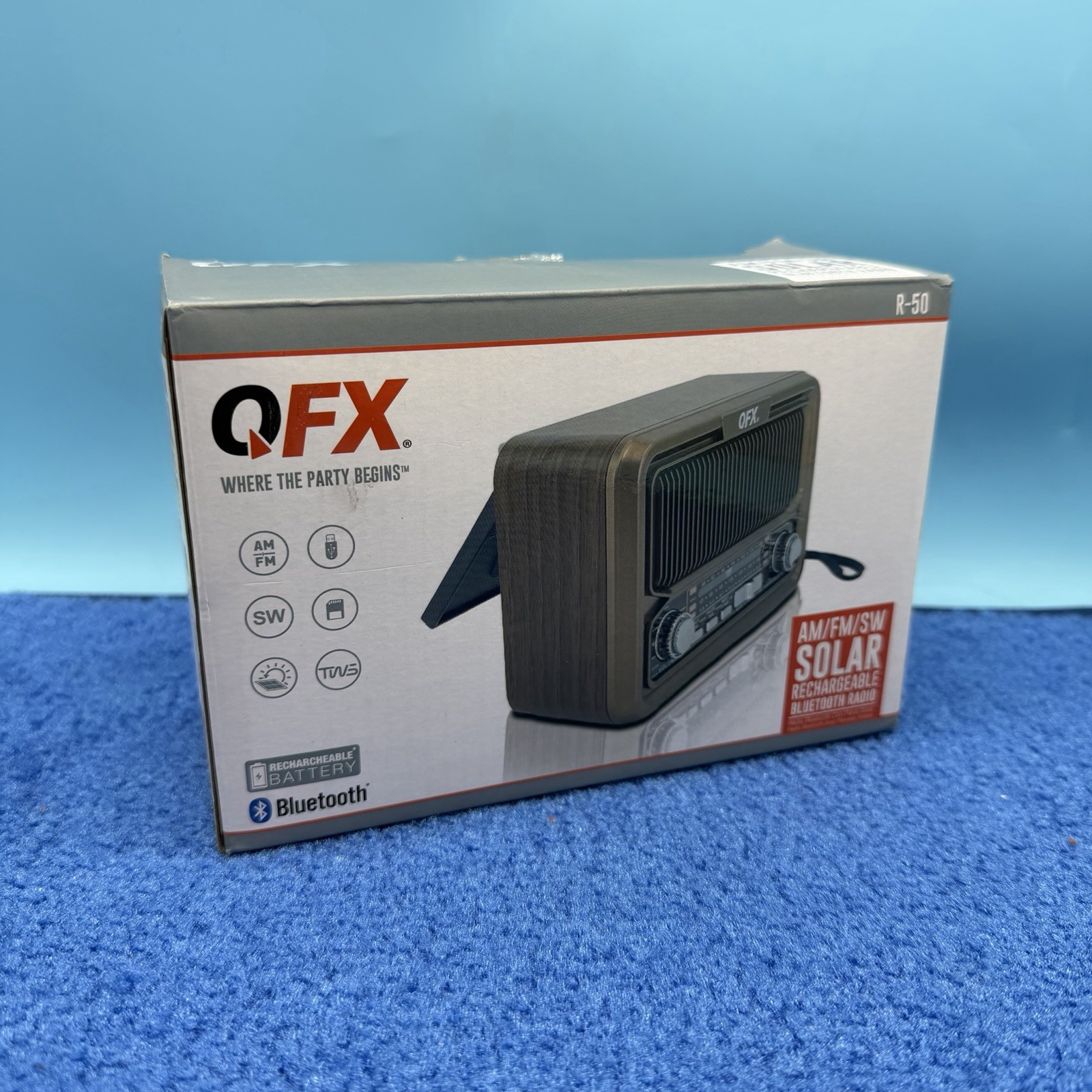 R-50 Portable AM/FM Shortwave Radio, Bluetooth, Solar Panel, True Wireless