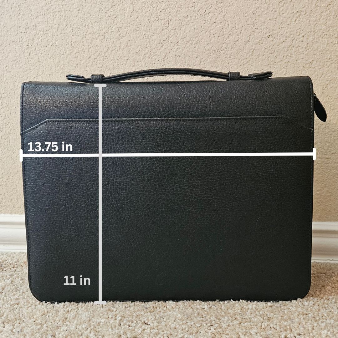 Executive Padfolio 3 Ring Binder Organizer Portfolio w/ Handle Zip Case