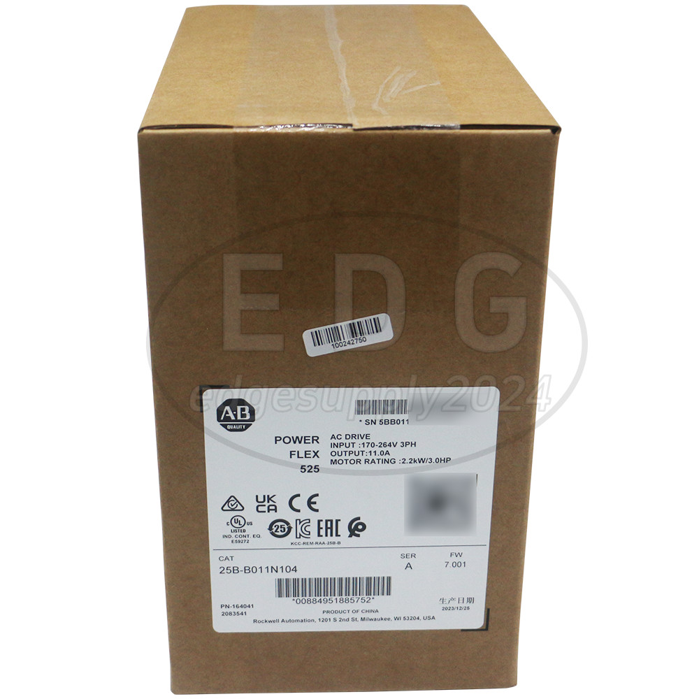 New Sealed 25B-B011N104 PowerFlex 525 2.2kW (3Hp) AC Drive Allen Bradley