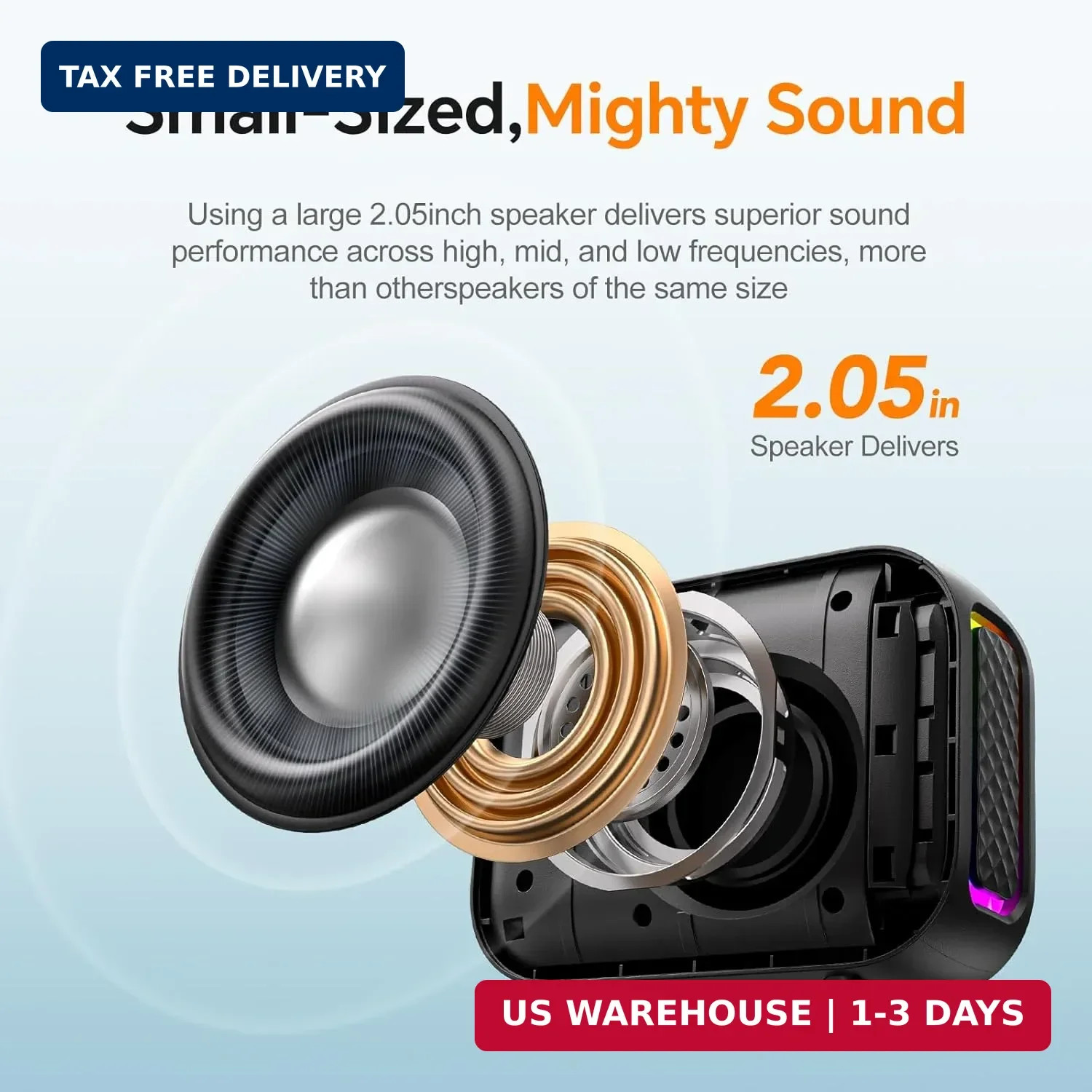 Portable Bluetooth Speaker Line-in Support: IPX5 Waterproof HD Sound Up to 24H P