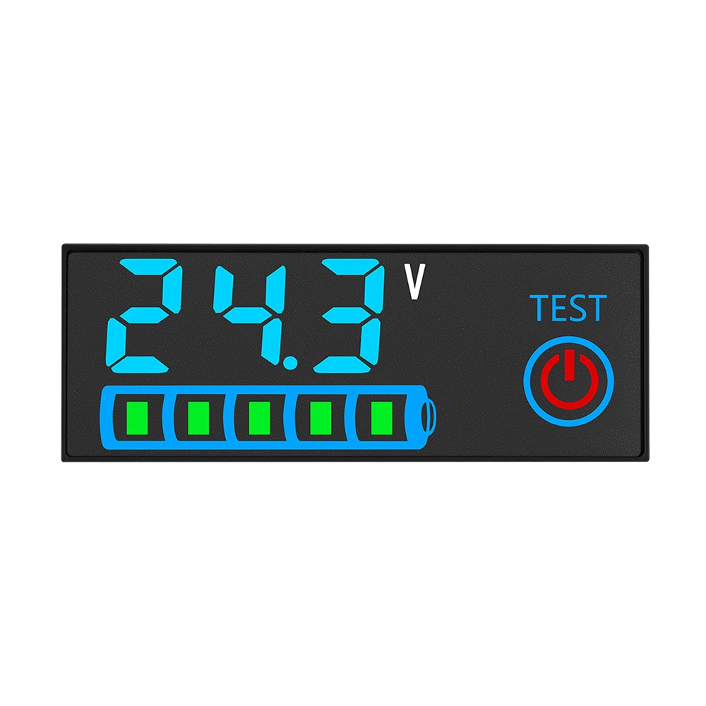 LED Voltage Acid/Li-ion Battery Level Indicator Display Panel w/Power-Off Memory