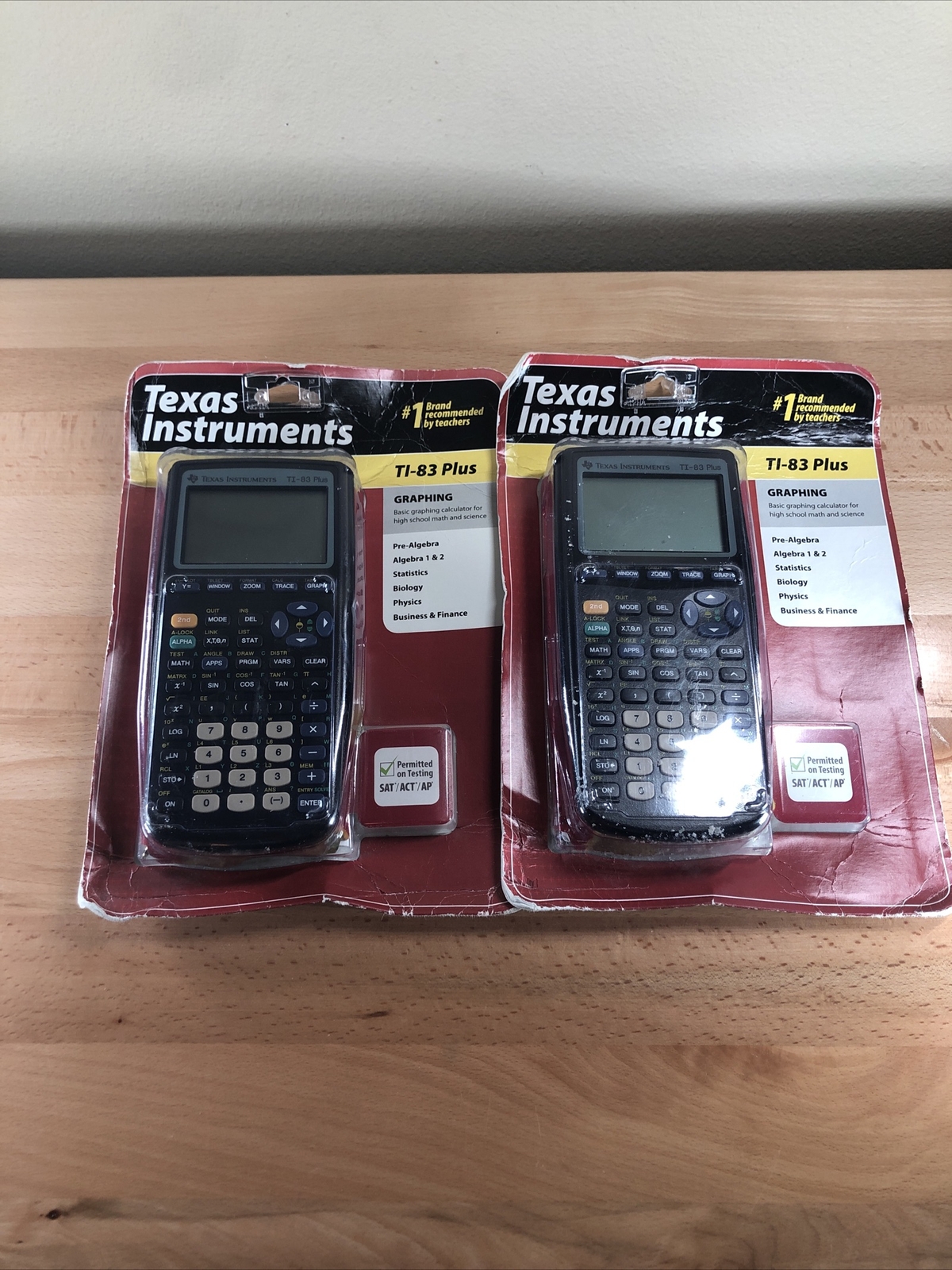 Lot Of 2 Texas Instruments TI-83 Plus Graphing Calculator – Black – NEW SEALED
