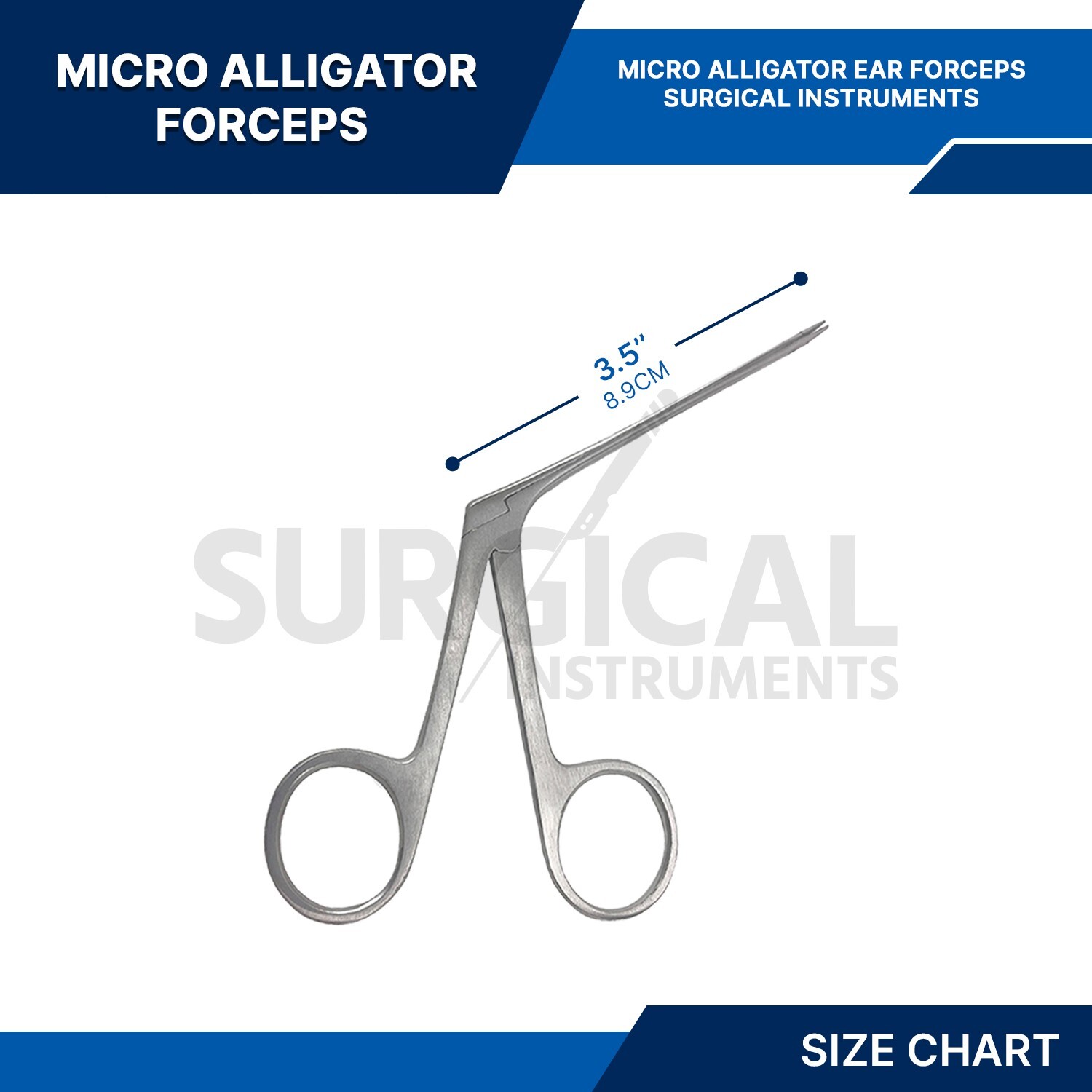 Micro Alligator Forceps 3.5″ Ophthalmic Surgical Instruments German Grade