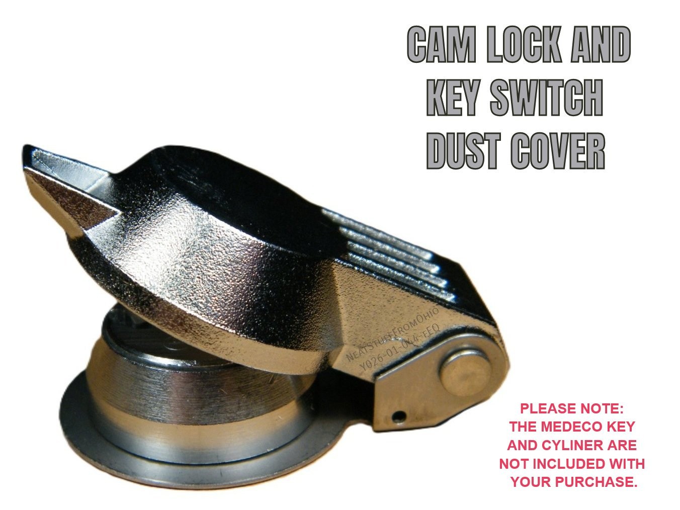 CAM LOCK DUST COVER – KEY SWITCH COVER, WEATHER RESISTANT, METAL, ZINC PLATED