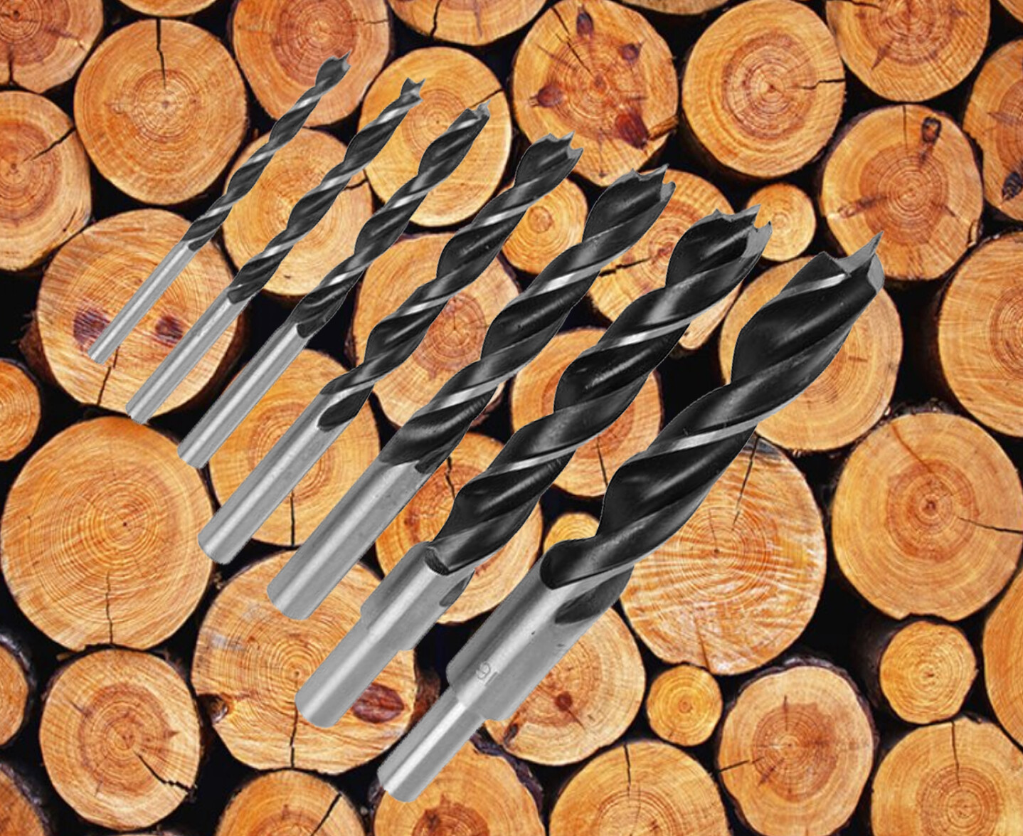 10Pcs 1/4″ Wood Brad Point Drill Bit Woodworking Drills for Hardwood Softwood