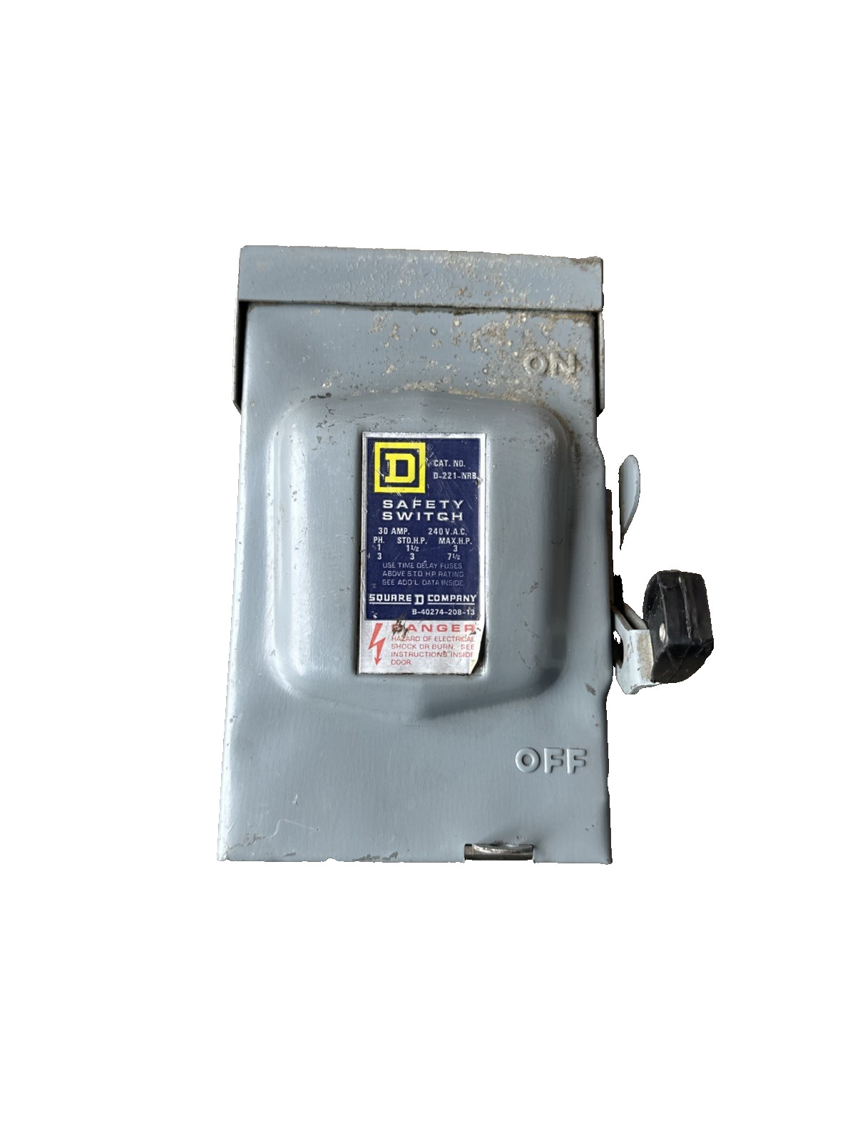 🔴Square D D221NRB General Duty Safety Switch 30A 240V‼️VINTAGE