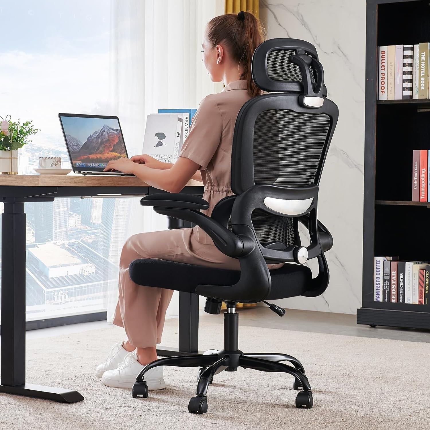 TRALT Ergonomic Mesh Office Chair – 330LBS, Adjustable Lumbar, Lifetime Warranty