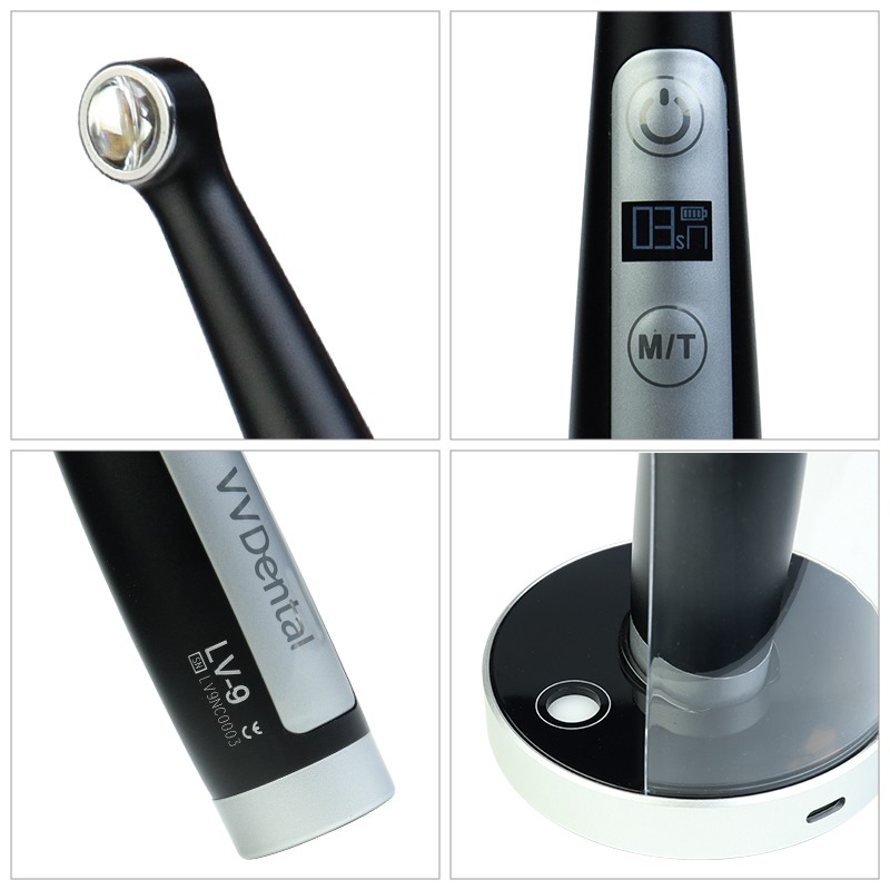 Dental Curing light LED Resin Cure Lamp 3200mw/cm² 1 Second 6 Modes OLED Screen