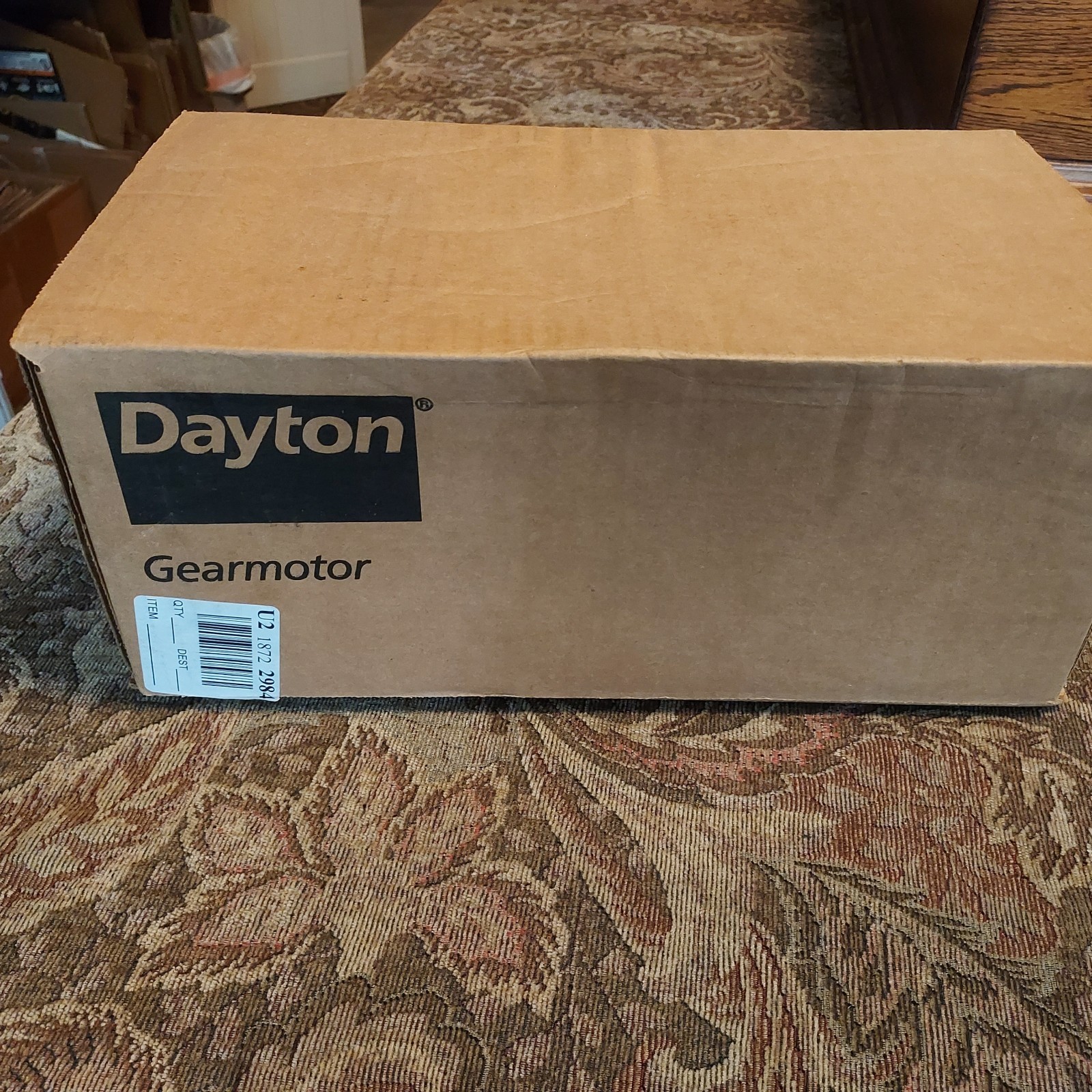 Dayton 4Z518D Gearmotor 115/230 1/15 hp. 60/50hz 15/12.5 Rpm New.