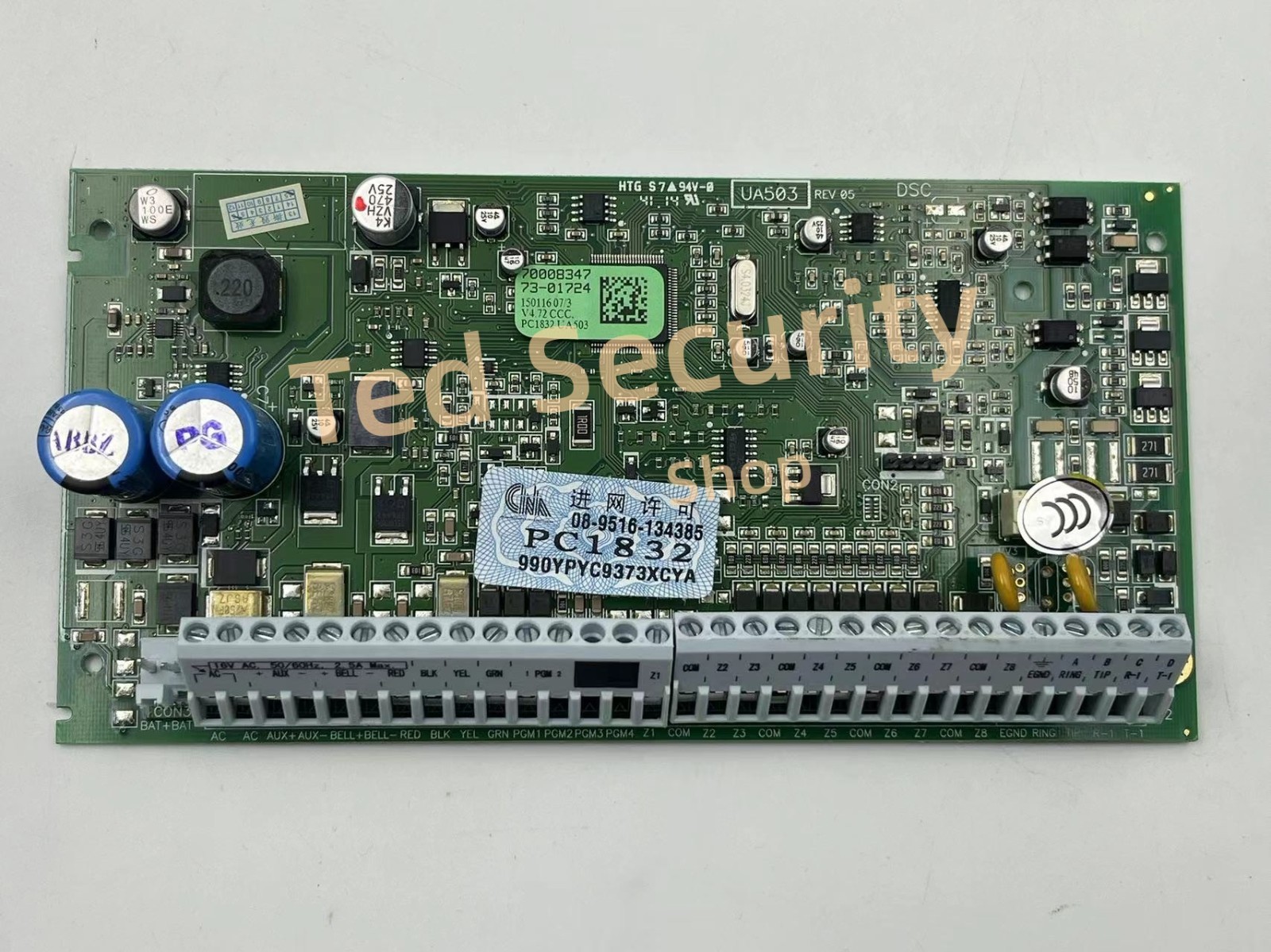 DSC PC1832 PowerSeries 8-32 Zone Alarm System Motherboard PC1832PCB Board Only