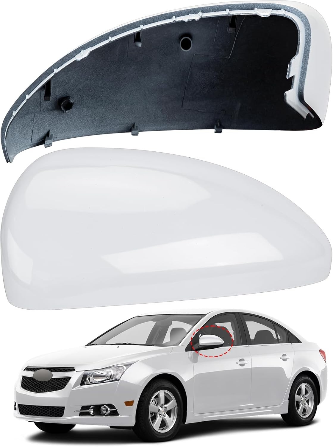 Driver Side Mirror Cover for Chevrolet Chevy Cruze 2009 2010 2011 2012 2013