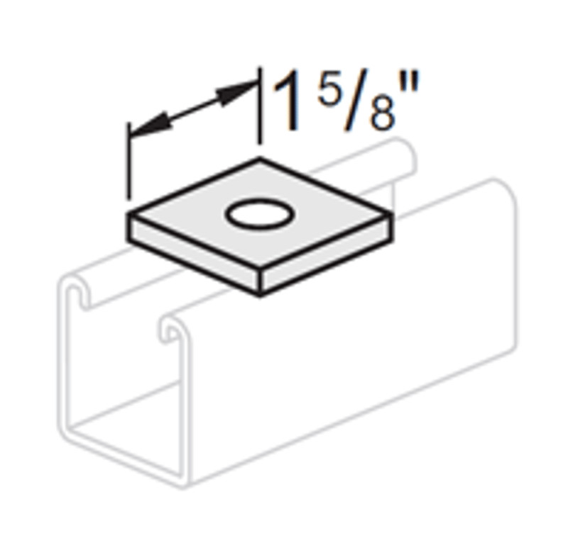 MULTIPLE 479894 Square Washer 1/2″ SS Type 316 Box of 100