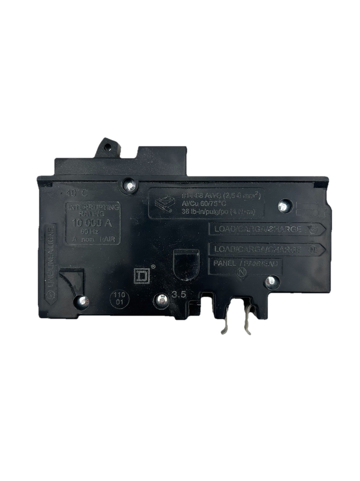 NEW Square D HOM115PCAFI Plug-On Neutral 15 Amp 1 Pole Circuit Breaker