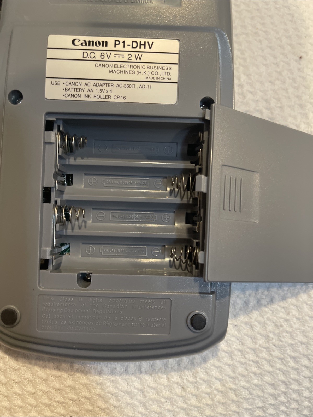 Canon P1-Dh V 12 Digits Tax And Business Palm Printer P2508, Used, Working