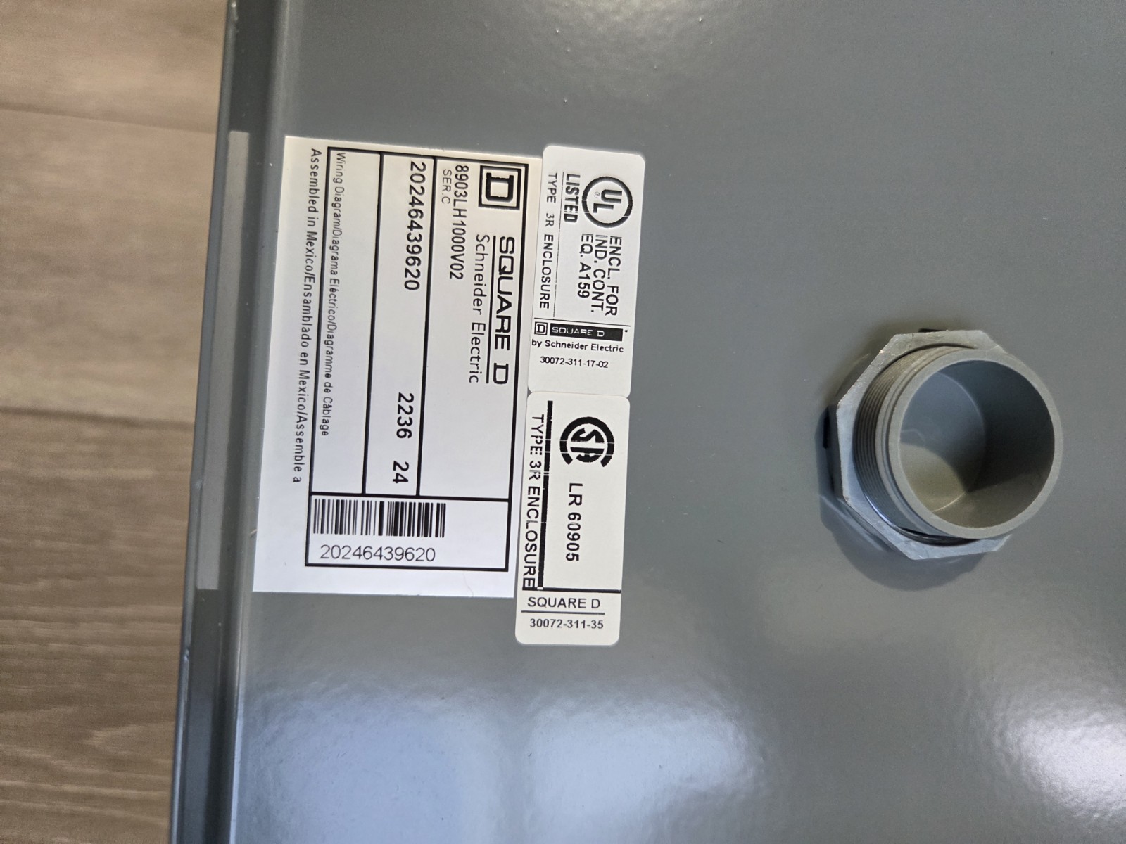 Square D Electrically Held Lighting Contactor 10-Pole 30A 8903LH1000V02 NEMA 3R