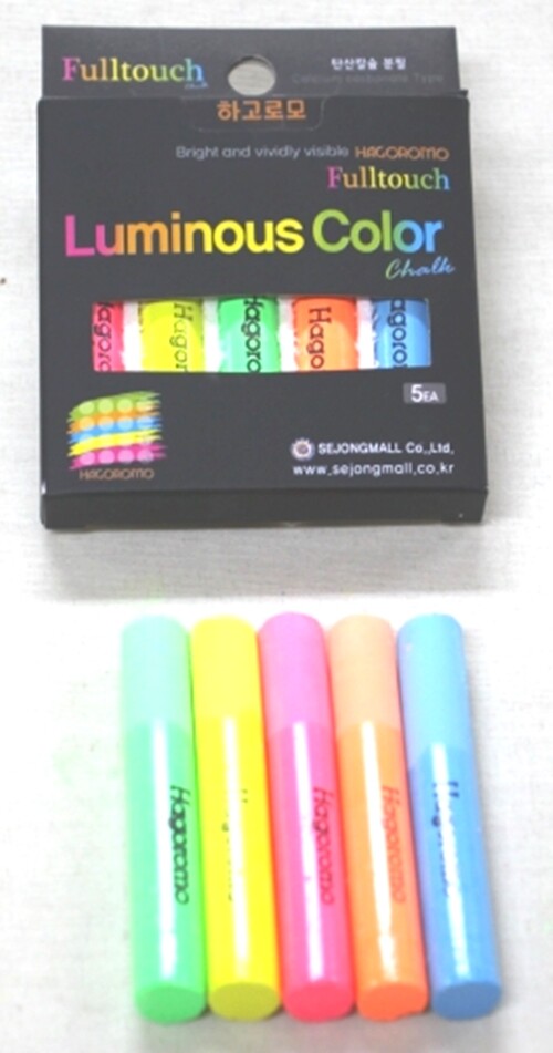 HAGOROMO Fulltouch 5Colors Luminous Chalk 1 Box [5 Pcs / 5 color mix]