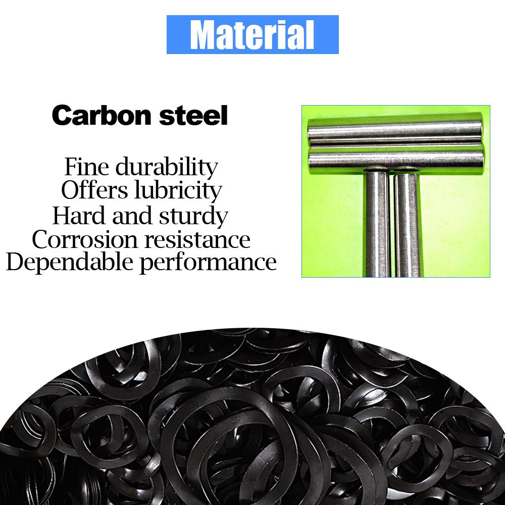 320Pcs Carbon Steel Compression Type Wavy Wave Crinkle Spring Washers Assortment