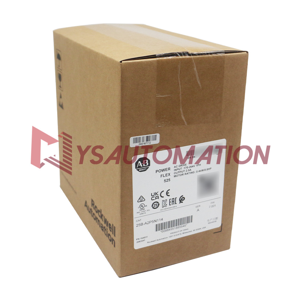 New Allen Bradley 25B-A2P5N114 PowerFlex 525 AC Drive 0.4 kW 0.5 Hp