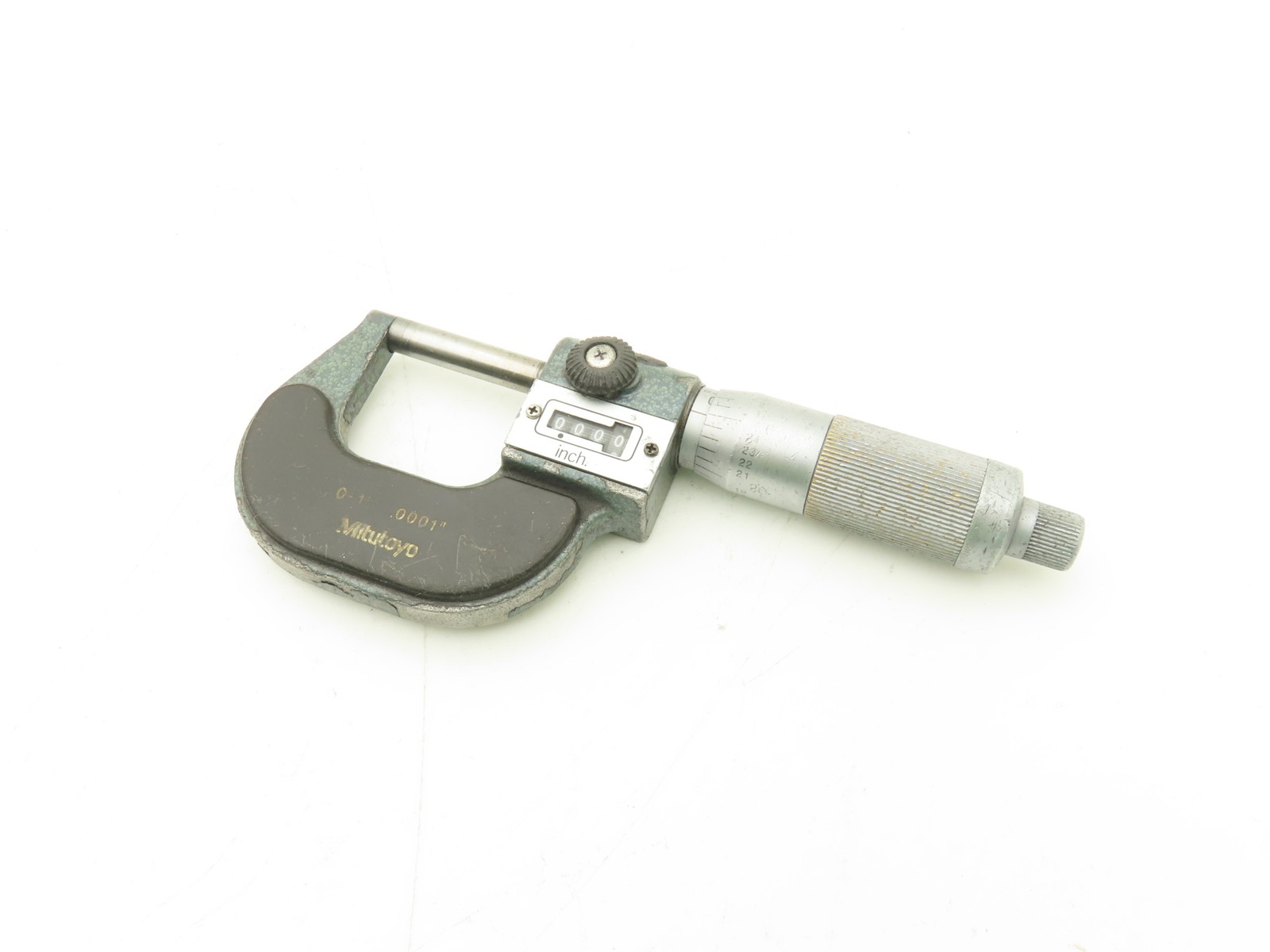 Mitutoyo 193-211 Mechanical Digit Counter Micrometer 0-1″ Range Blue LOT OF 2