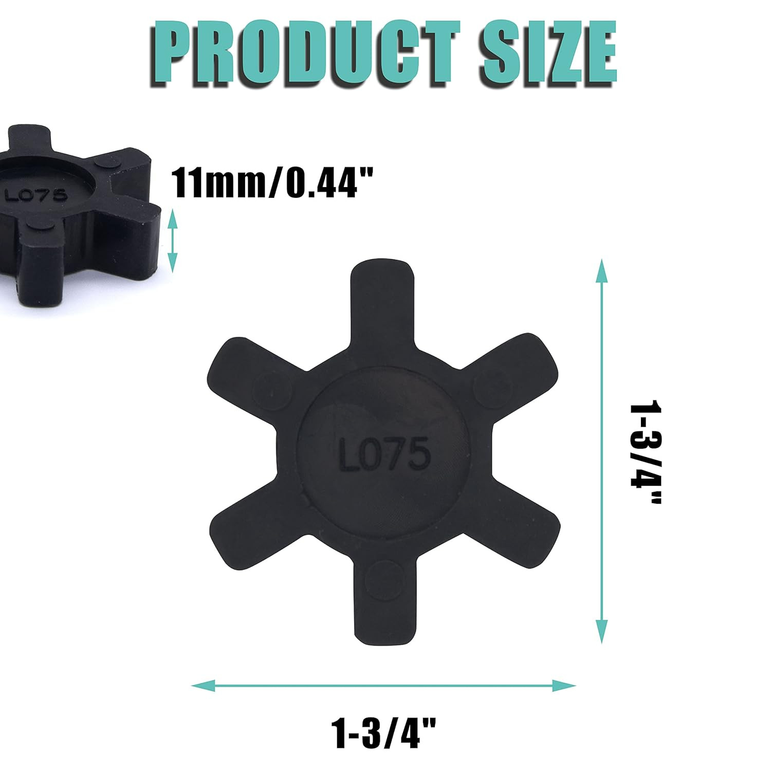 4Pcs L075 Lovejoy Rubber Spider Insert Closed Fits L075 Coupling