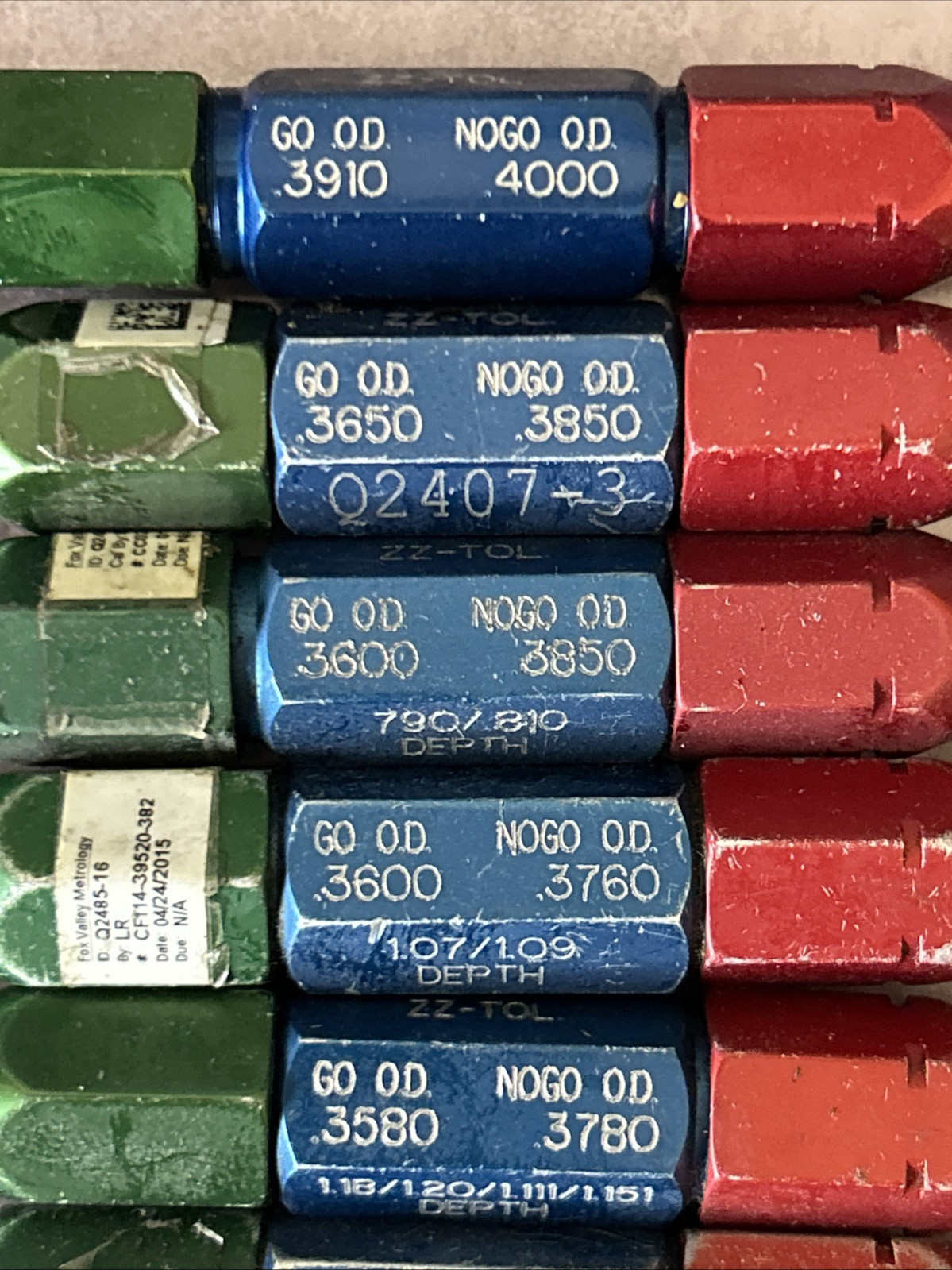 [LOT OF 11!] ATLAS 0.3000-0.4000 Go / No-Go OD Gages (Mixed Lot) _FAST SHIPPING!