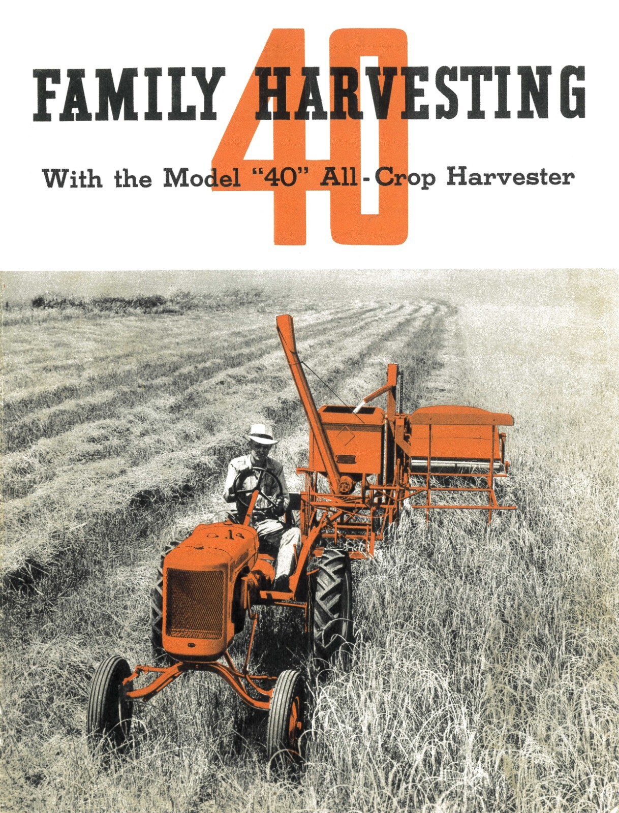 Allis Chalmers Model 40 All Crop Harvester Family Harvesting AC Brochure