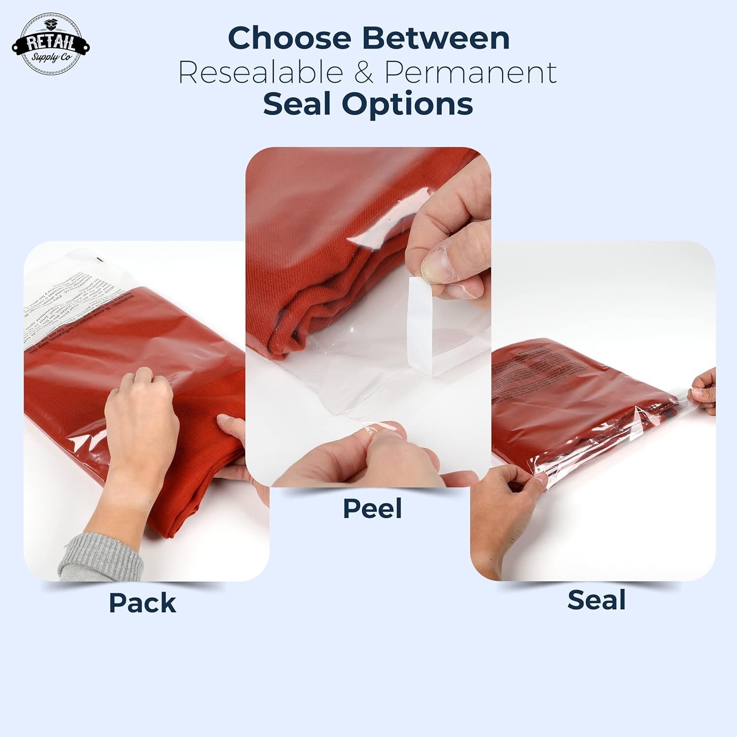 Poly Bags with Suffocation Warning 6×9″, 8×10″, 9×12″, 11×14″ – Combo Pack of…