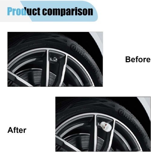 Skull Style Tire Valve Stem Caps, 4PCS Antirust Copper Core Leakp Color: White