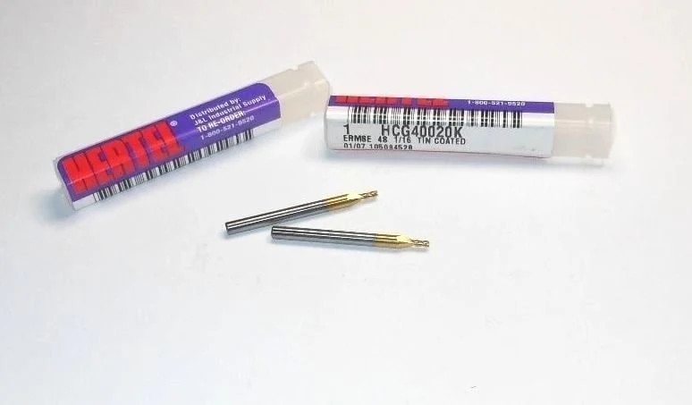 1/16″ Hertel HCG40020K Carbide Square End Mills 4FL TiN 1-1/2″ OAL (2 Pcs)