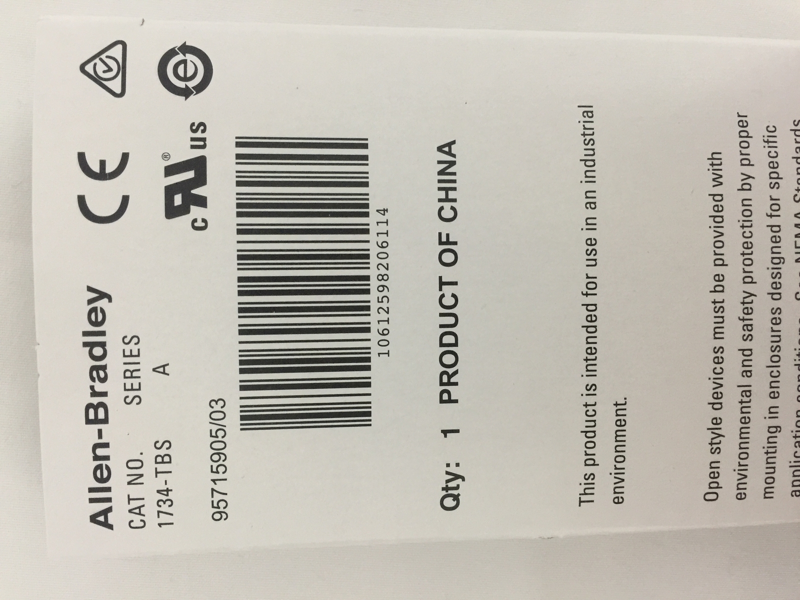 NEW Sealed Allen Bradley 1734-TBS POINT I/O Module Terminal Base