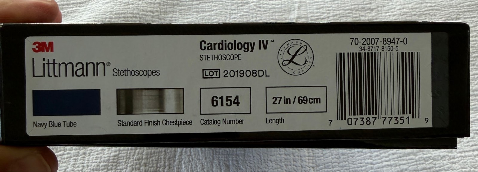 NEW 3M Littmann 6154 Cardiology IV Stethoscope Navy Blue 27″ – LMU-DCOM Engraved