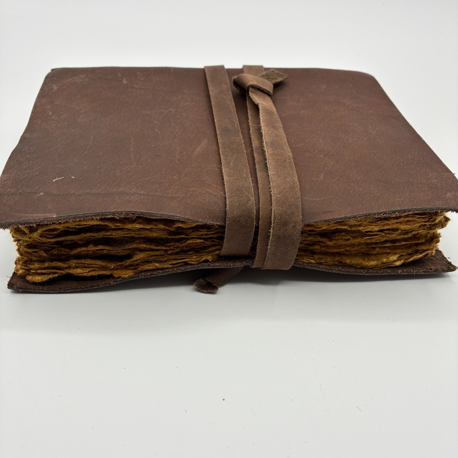 NEW Rustic Leather Bound Wrap Journal Book Handmade Paper Pages Blank