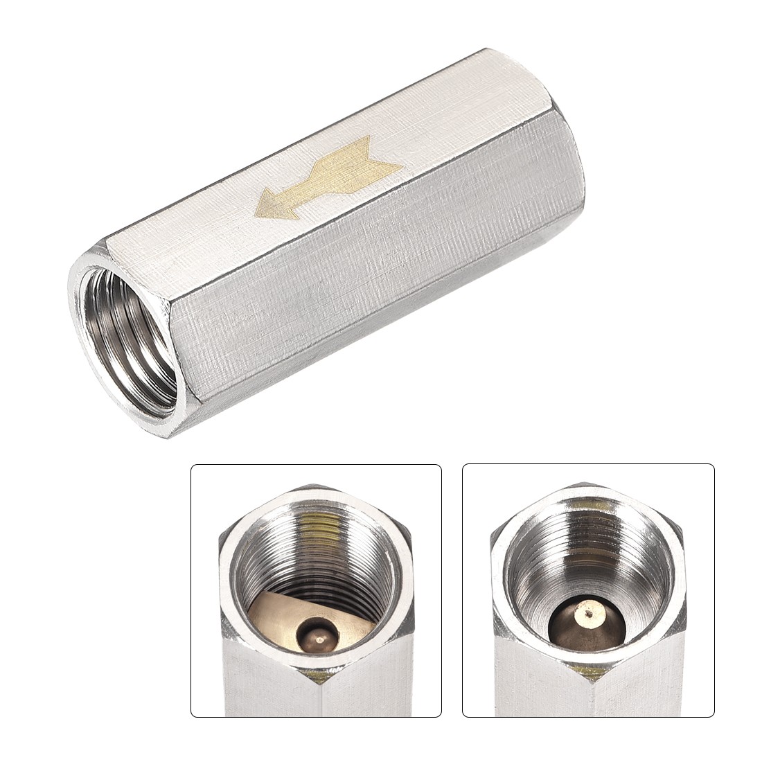2 x One Way Air Check Valve G 1/4 Female Threaded Full Port
