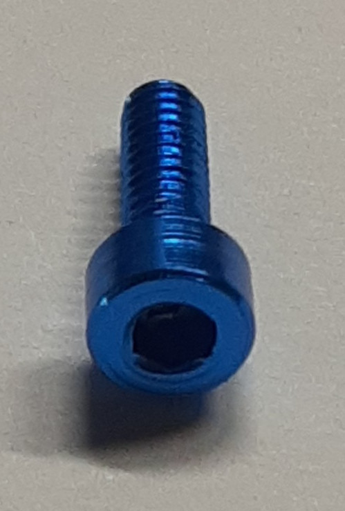 18pcs M2 X 6mm Long Socket Head Aluminum Allen screw Hex bolts 1.5mm Drive Blue