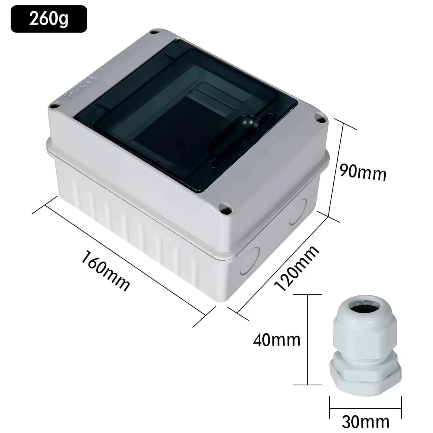Distribution Box HT Series Junction Box PC Plastic IP65 Waterproof Fuse Boxes wi