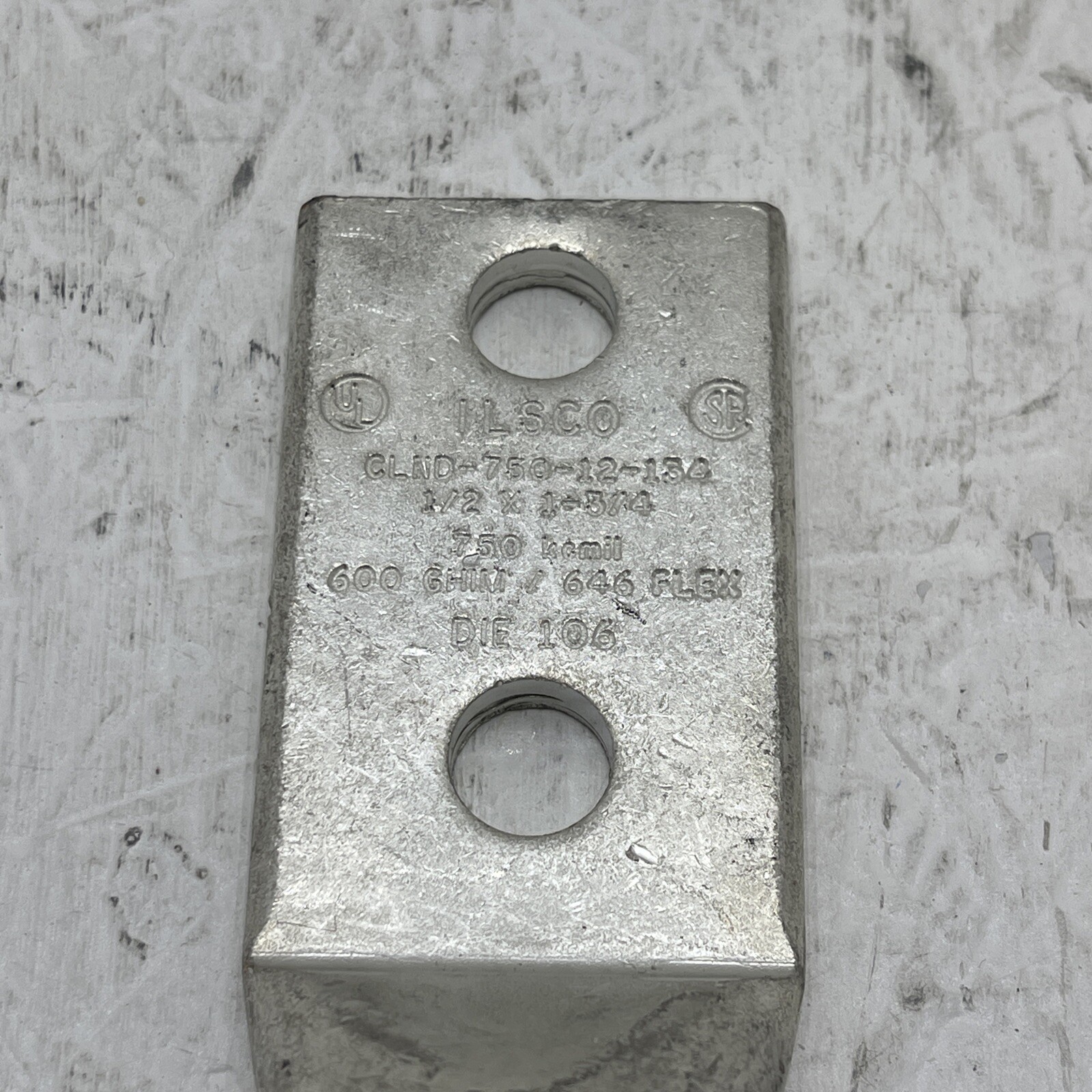 ILSCO CLND-750-12-134 COPPER COMPRESSION LUG